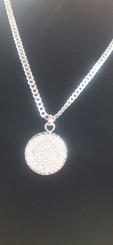 5mm 24inch 925 Italian Sterling Silver Necklace And Pendant