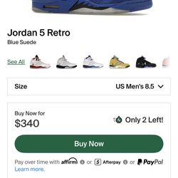 Air Jordan 5 Retro "Blue Suede" 