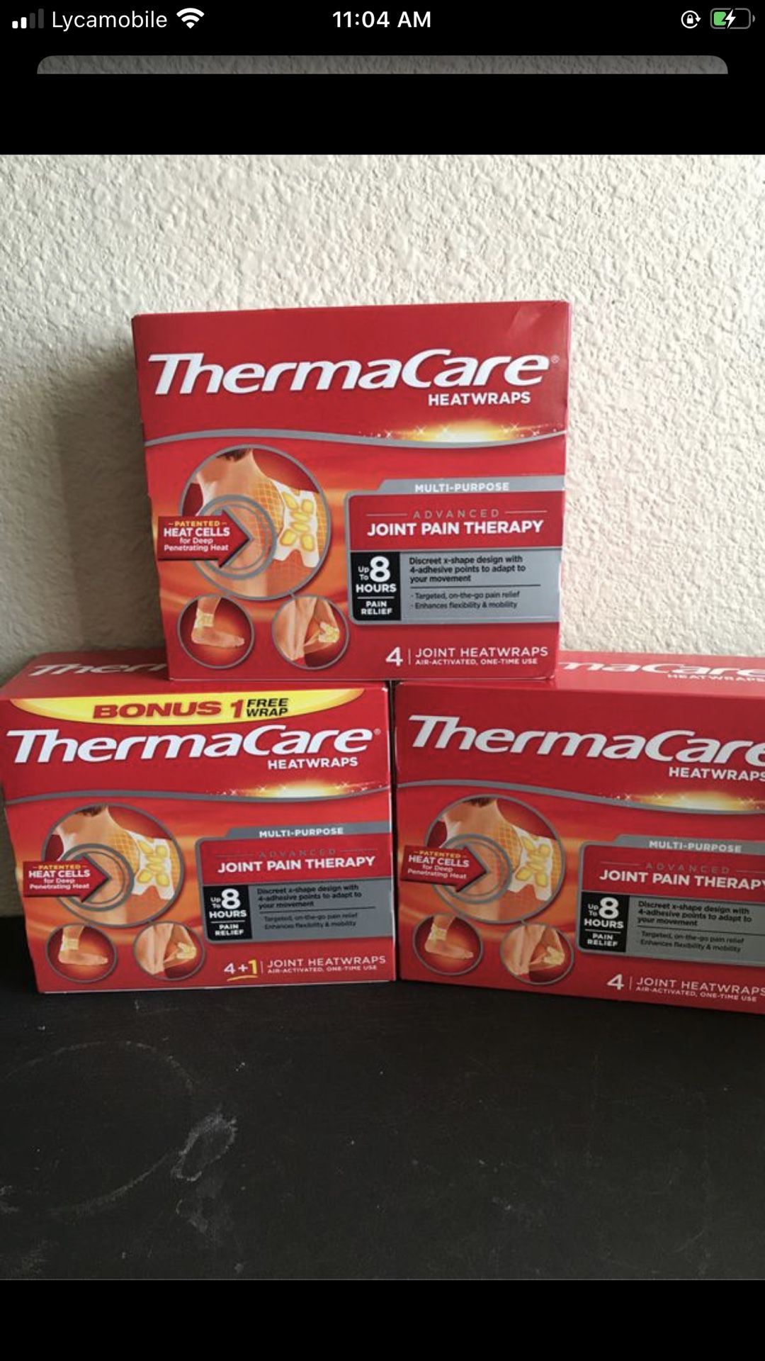 Therma care heat wrap (3$ each)