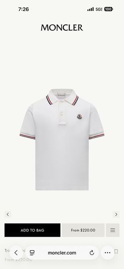 Moncler Boys Size 8 Polo