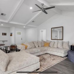 Light Sectional Couch 