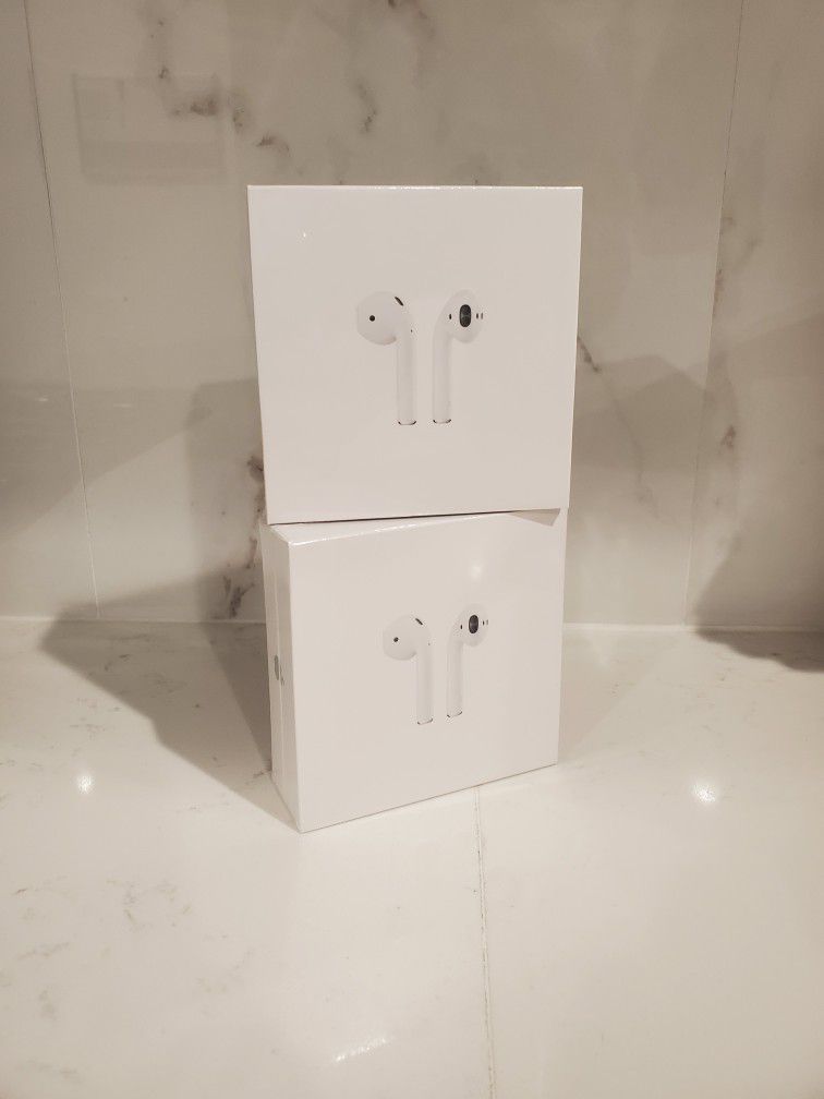 2 Authentic Second Generation Apple Airpods With Wireless Charging Cases