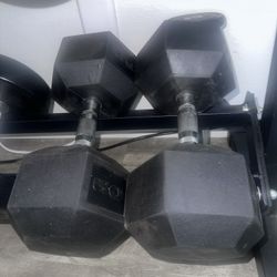 60lbs Hex Dumbbells (2)