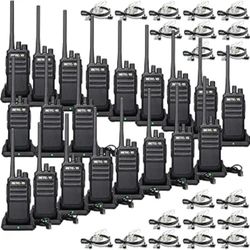 Retevis RT17 Walkie Talkies 20 Pack, 2 Way Radio Long Range, with Earpiece, Heavy Duty
