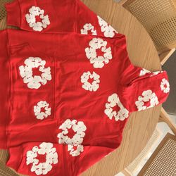 Denim Tears Red Hoodie Brand New Size L