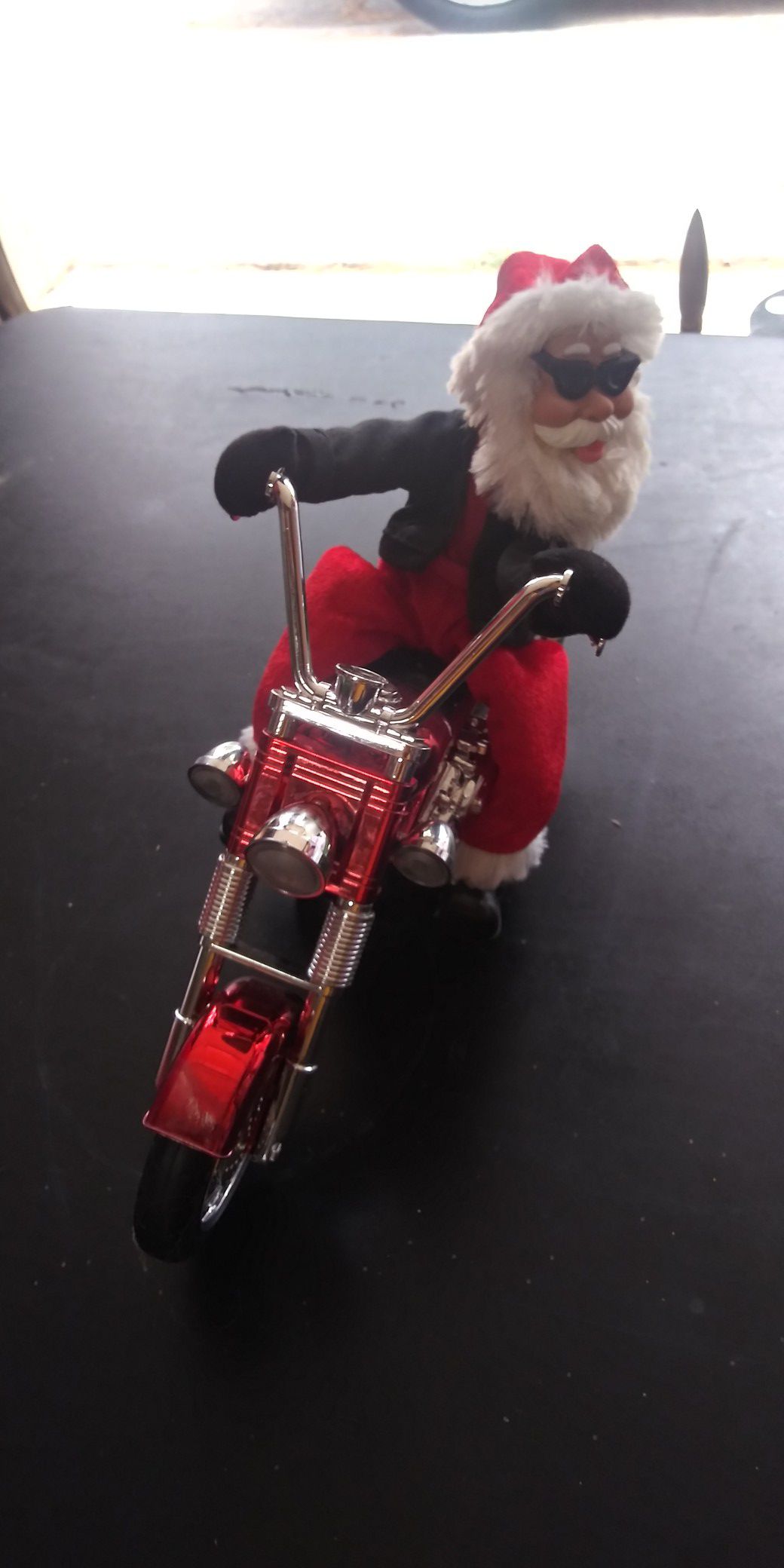 Vintage Dan Dee Motorcycle Santa Chopper Christmas Animated Born To Be Wild Song.
