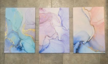Abstract Marble Canvas Wall Art Set