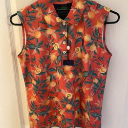 William Murray Floral Sleeveless Blouse XS