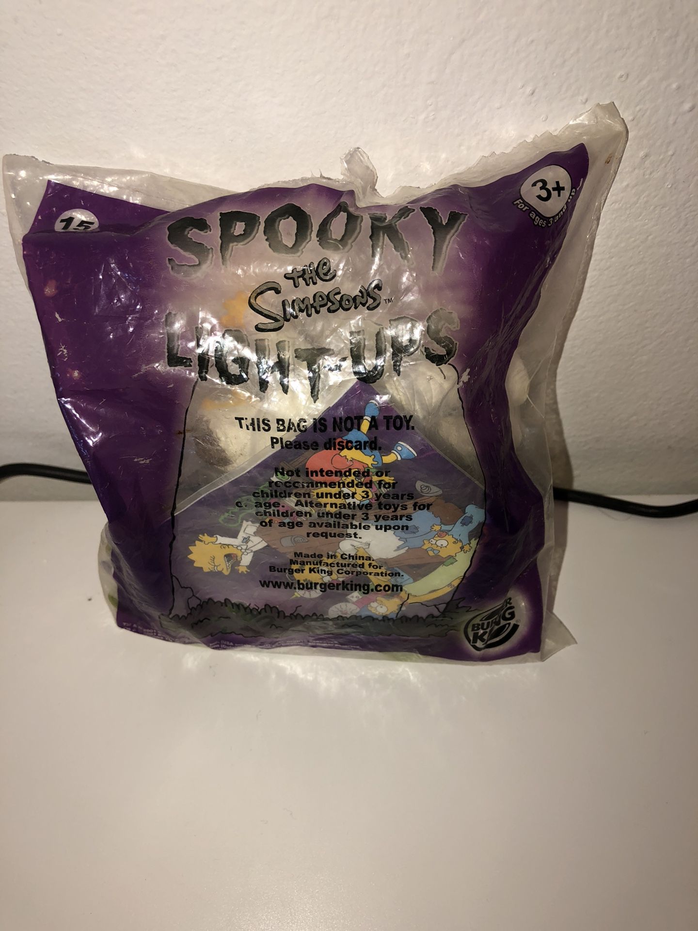 2001 Simpsons spooky light up toy Burger King