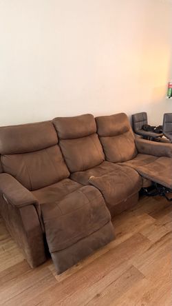 Brown Reclining Sofa – $50