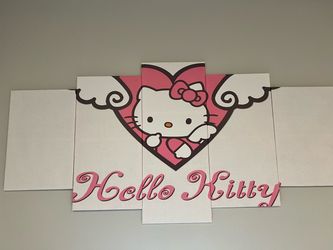 Hello kitty 5 pc wall canvas set