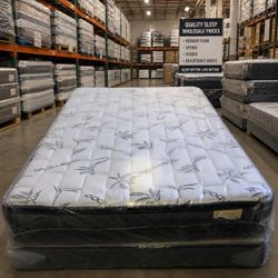 Full regular mattress and box spring new