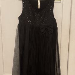Girls black lace dress XL
