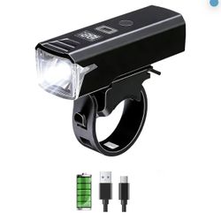 Bike Lights Rechargeable Bicycle Headlight High Lumens, Super Bright Bike Light for Night Riding with Light Sensor, LCD Display, 4 Light Modes, Waterp