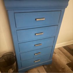 Modern Blue Wood Dresser chest