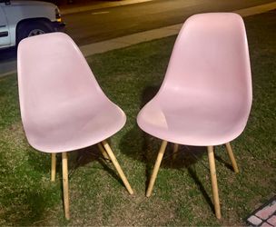 Pink plastic retro style chairs-north Glendale