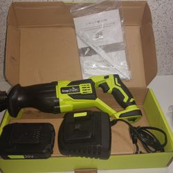 Snapfresh Cordless Reciprocating Saw With 5 Blades  1 Battery And Charger Included 