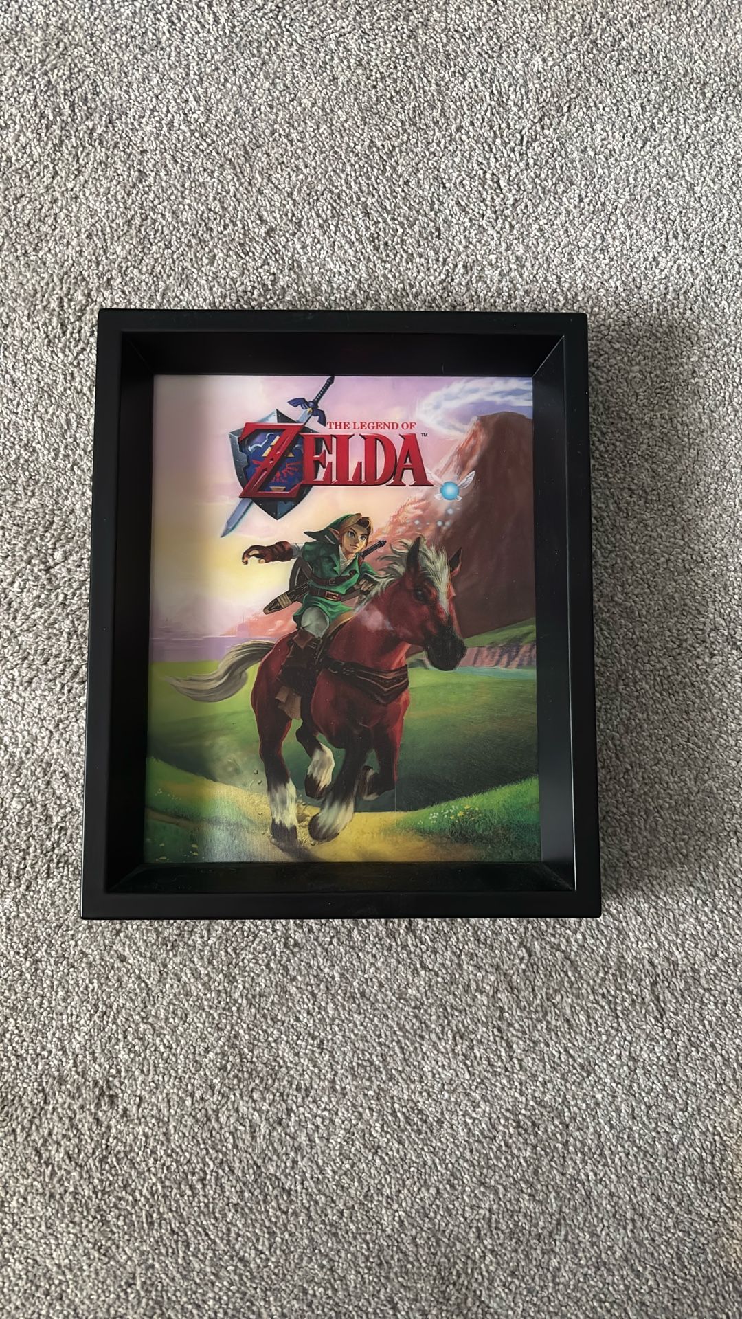 2016 The Legend Of Zelda 3D Shadow Box Art Print Decor With Black Frame
