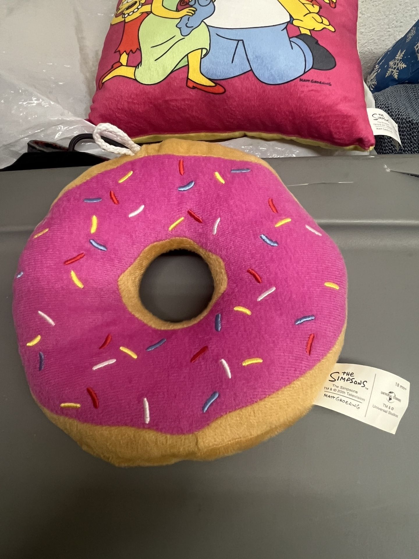 Simpsons Universal Studios Donut Pillow