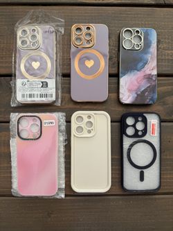 Bundle of Six iPhone 15 Pro Phone MagSafe Cases & Covers