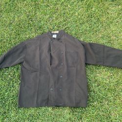 Black, long sleeve chef coat