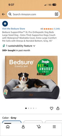 Bedsure SupportMax™ XL Pro Orthopedic Dog Beds Large Sized Dog - Extra Thick Supportive Dogs Couch w