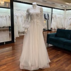 Off White Corset Bodice with Detachable Sleeves