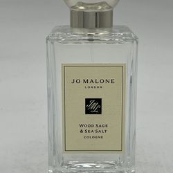Jo Malone London Wood Sage & Sea Salt Cologne 3.4 Fl. oz. 100 Ml. About 95% Full Authentic.