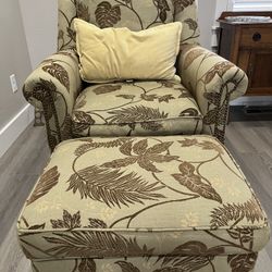 Side Chair With Matching Ottoman