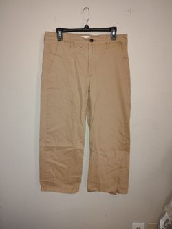 Ella Moss Women's Linen Blend Wide-Leg Tan Jean