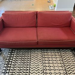 Red Ethan Allen Fabric Sofa