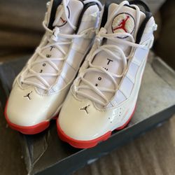 JORDAN 6 RINGS WHITE/UNIVERSITY RED-BLACK