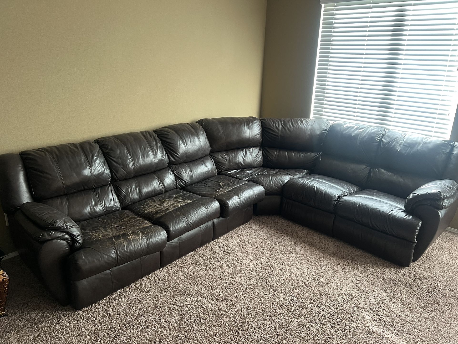 Sectional Leather Sofa Bed. Free!!!