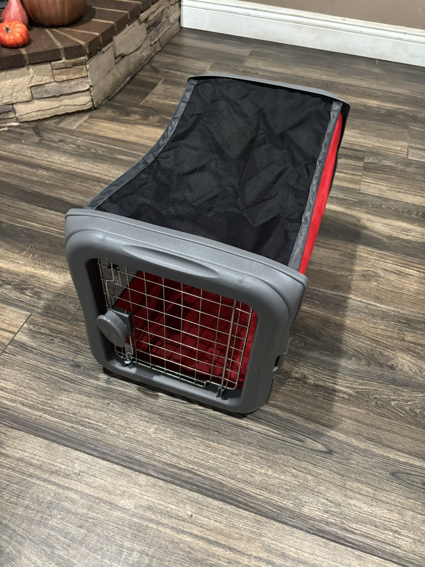 SportPet Red Foldable Small Dog Crate / Carrier