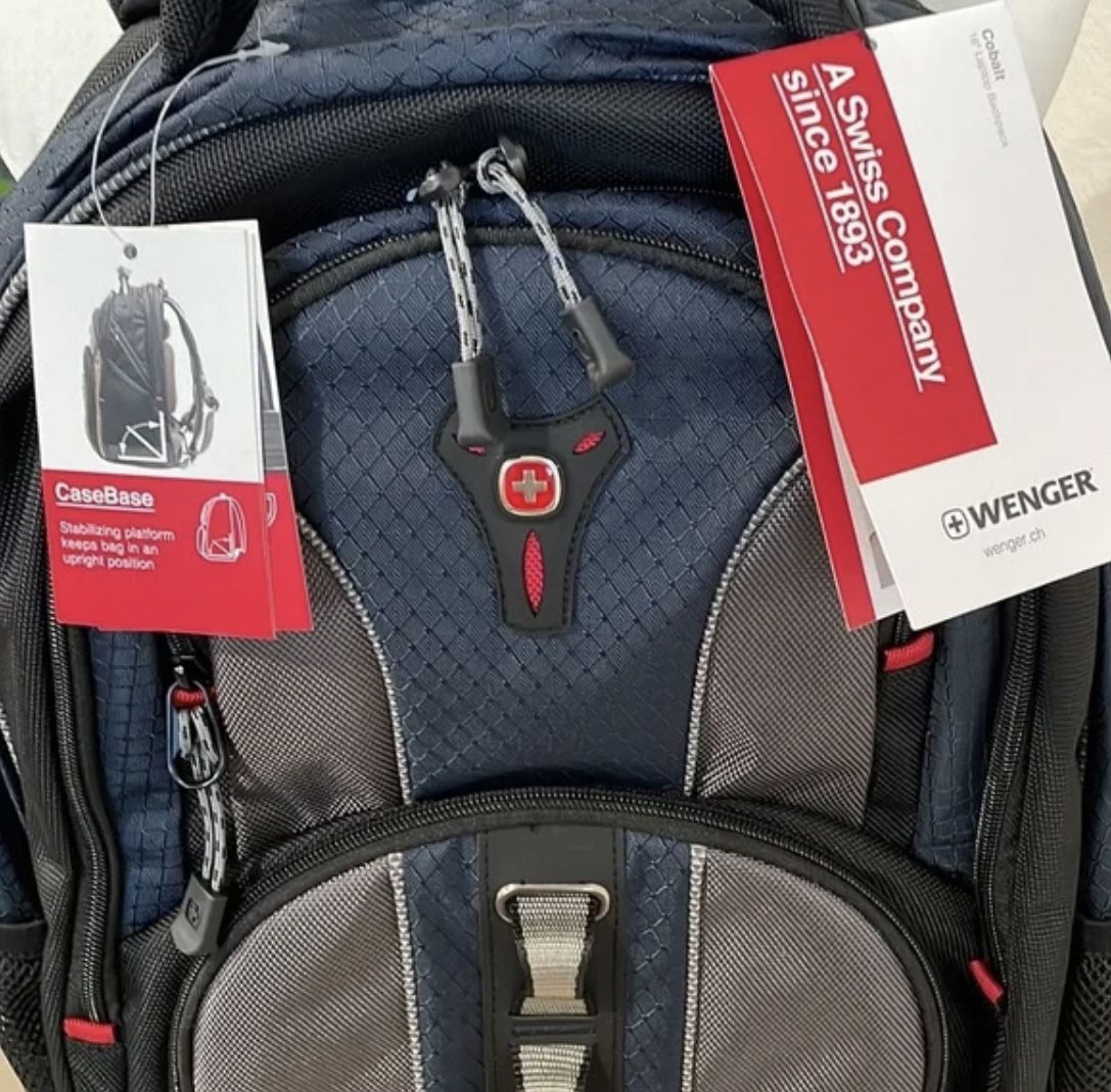 NEW - Wenger Laptop Backpack - Blue Gray