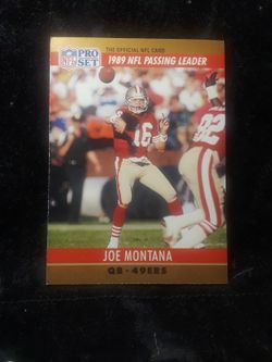 JOE MONTANA 49er 1990 CARD EXCELLENT CONDITION 