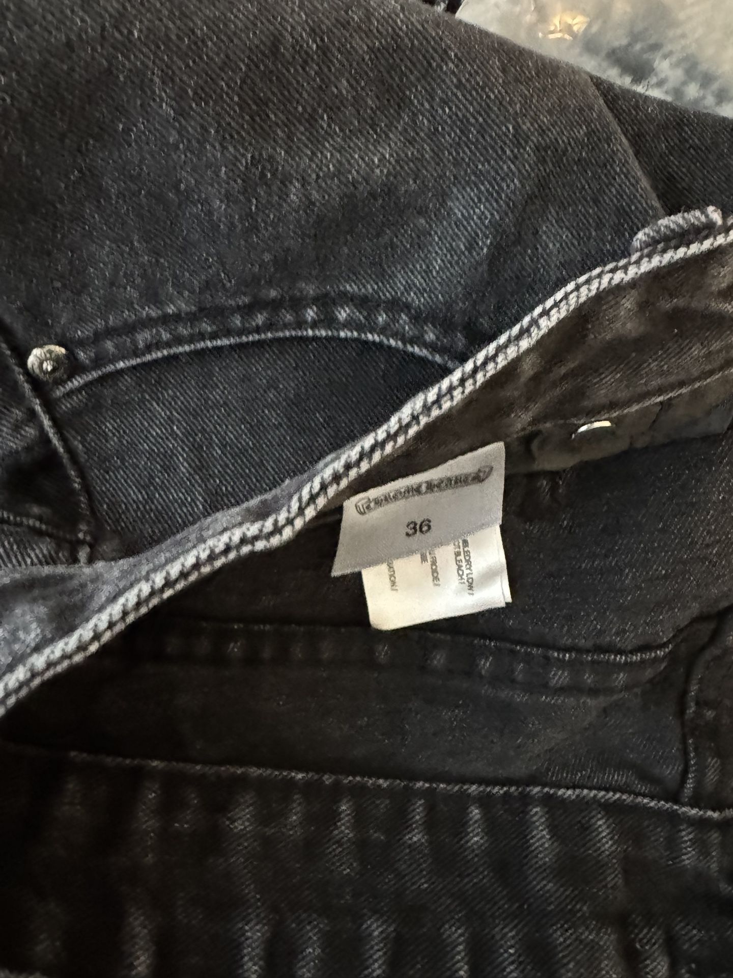 Custom Chrome Hearts Black With Black Crosses Size 36