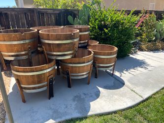 Wine Barrel Planter