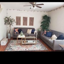 Bohemian Living Room Decor Art Rug  Center Table Sofas See Post