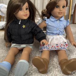 American Girl Dolls (2 Available) And Accessories 