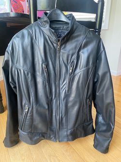 Biker jacket W—alter Dyer leather coat, unisex size medium to large
