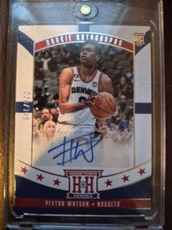 Peyton Watson Nuggets Rookie Autograph RC Card