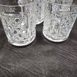 Set Of 4 Vintage Cut Crystal Punch Cups 