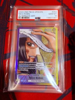 One Piece OP09 Nico Robin Alternate Art PSA 10