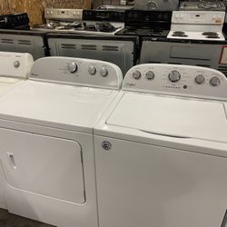WHIRLPOOL WASHER AND DRYER ELECTRIC SET WORKS LIKE NEW WARRANTY ATTACHMENTS DELIVERY…