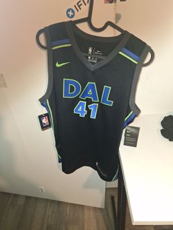 Nike Swingman Dirk Nowitzki Dallas Mavericks City Edition 2017 Jersey Size l girls