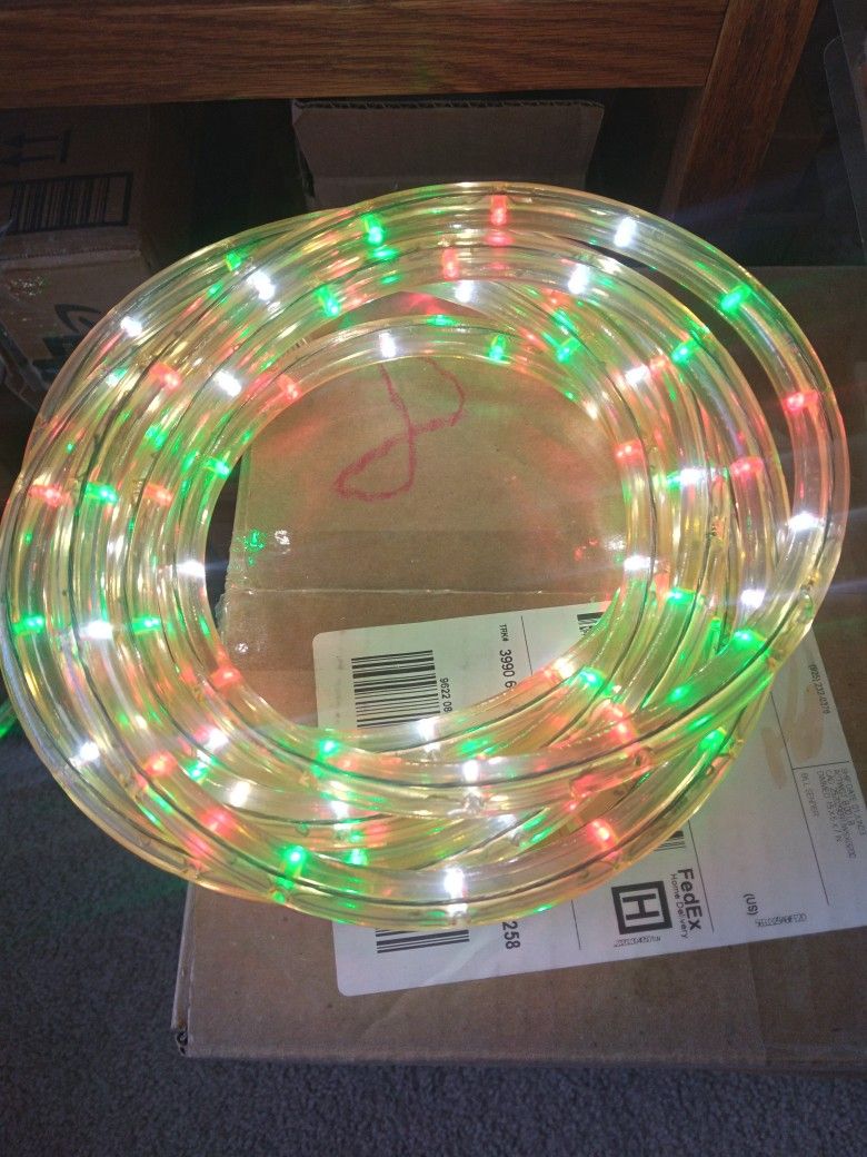 Rope Light Red,white,green. NEW