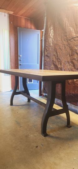 Reclaimed Wood & Iron Table