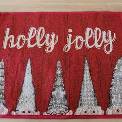 Red Christmas Throw Rug