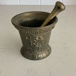 1963 brass Mortar and Pestle 